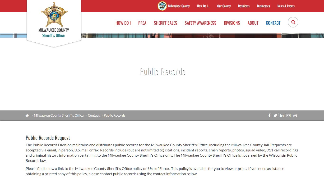 County of Milwaukee | Public Records